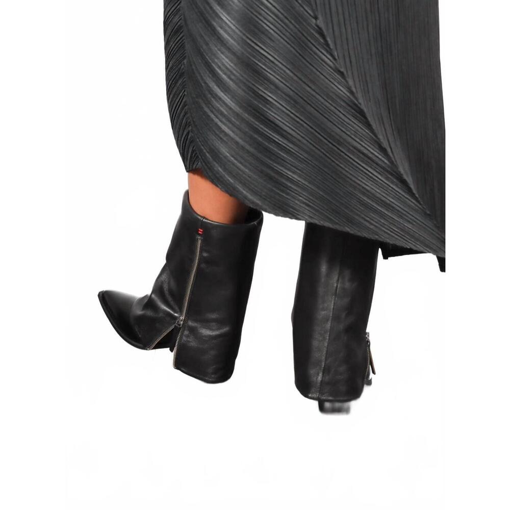 NEW HALMANERA women's foldover lug sole boot in black - Picture 4 of 5